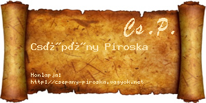Csépány Piroska névjegykártya