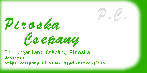 piroska csepany business card