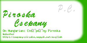 piroska csepany business card